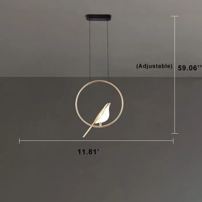 Nordic Creative Bird Shaped Acrylic LED 1/3/6 Light Chandelier Lumendat