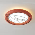 Creative Resin Basketball LED Flush Mount Ceiling Light BulbSquare