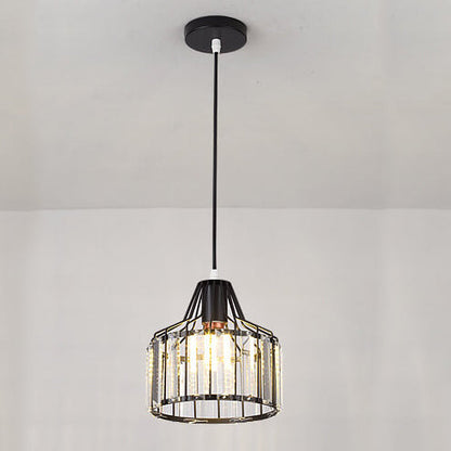 Modern Crystal Dome 1-light Semi-flush Mount Ceiling Light