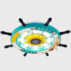Lumendat Creative Cartoon Plastic Sailboat Helmsman LED Flush Mount Ceiling Light Lumendat