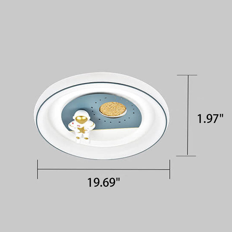 Lumendat Childlike Eye Protection Cartoon Space Villain LED Flush Mount Light Lumendat