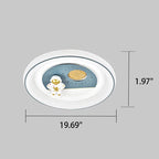 Lumendat Childlike Eye Protection Cartoon Space Villain LED Flush Mount Light Lumendat