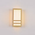 Modern Minimalist Solid Wood Acrylic Rectangular LED  Wall Sconce Lamp for Living Room