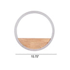 Creative Solid Wood Acrylic Storage Decoration Round LED Wall Sconce Lamp Lumendat