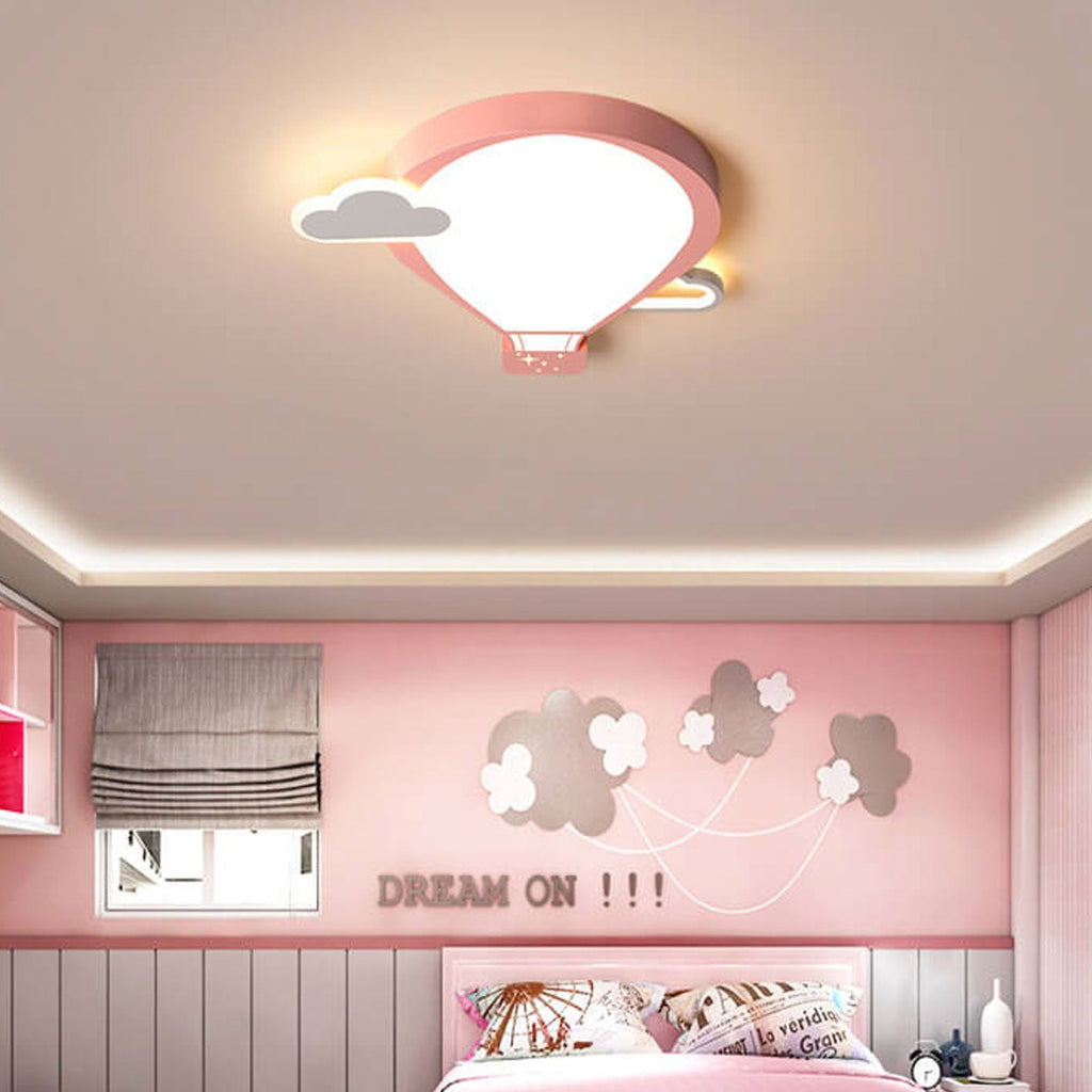 Lumendat Cartoon Hot Air Balloon Kid LED Flush Mount Ceiling Light Lumendat
