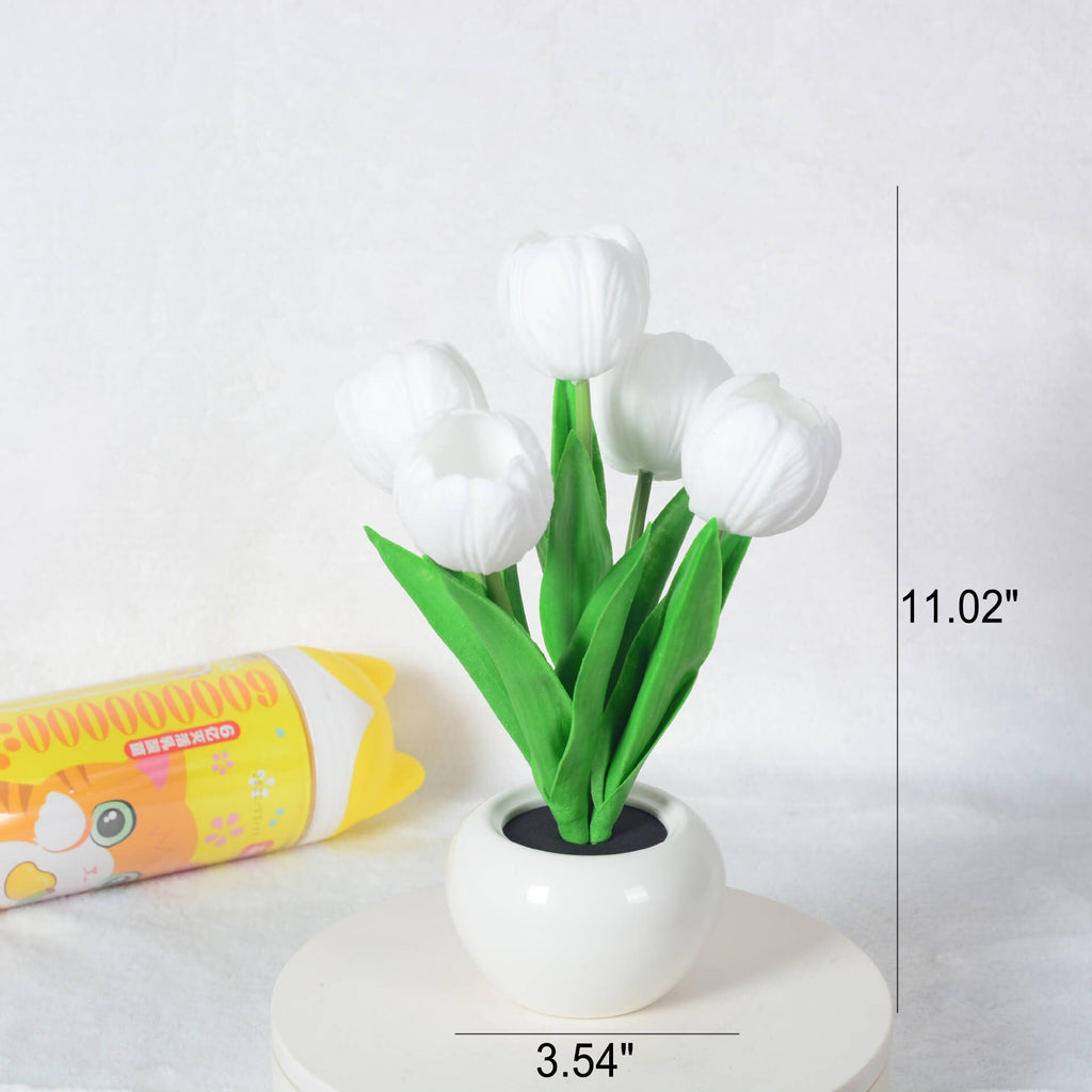 Modern Creative Simulation Tulip Peony LED Night Light Table Lamp Lumendat