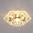 Modern Crystal Flower Shape LED Flush Mount Ceiling Light BulbSquare