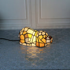 Tiffany Creative Cats /Dogs Stained Glass 1-Light Night Light Table Lamp Lumendat