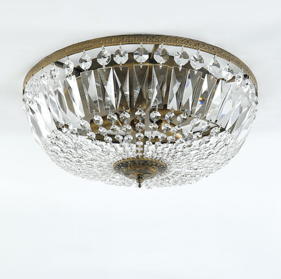 Vintage Round Crystal 4/6 Light Flush Mount Ceiling Light Lumendat