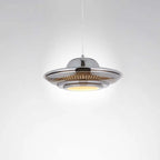 Industrial Vintage Iron Flying Saucer 1-light Pendant Light BulbSquare