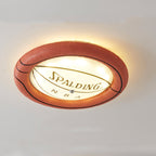 Creative Resin Basketball LED Flush Mount Ceiling Light BulbSquare