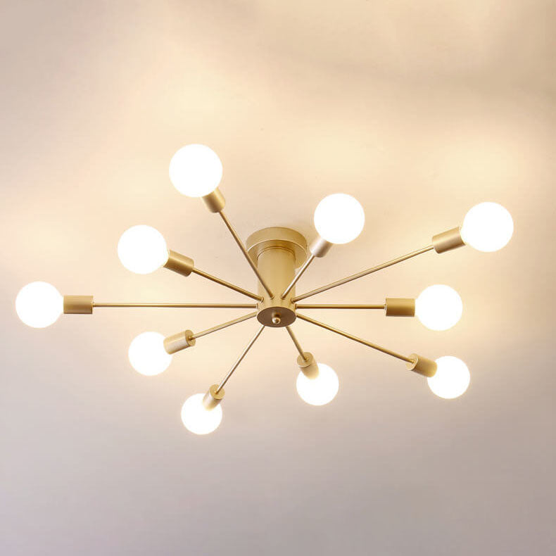 Modern Branches Metal 6/8/10-light Semi-flush Mount Ceiling Light