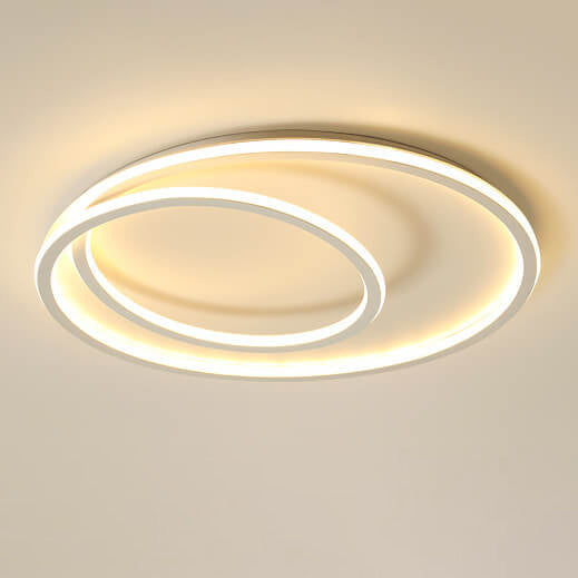 Nordic Minimalist Double Circle LED Flush Mount Ceiling Light Lumendat