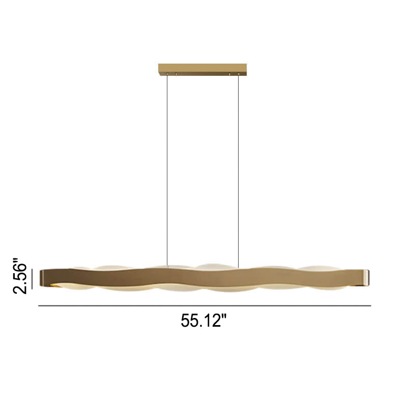 Modern Luxury Stainless Steel Long Bar Acrylic LED Chandelier BulbSquare