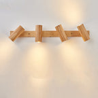 Japanese Minimalist Solid Wood Spotlight Track 1/3/4 Light Flush Mount Ceiling Light Lumendat