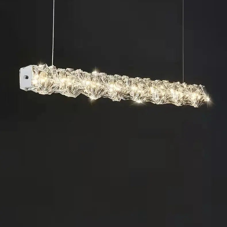 Modern Minimalist Linear Crystal LED Chandelier Lumendat