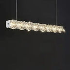Modern Minimalist Linear Crystal LED Chandelier Lumendat