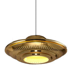 Industrial Vintage Iron Flying Saucer 1-light Pendant Light BulbSquare