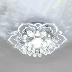 Modern Crystal Flower Shape LED Flush Mount Ceiling Light BulbSquare