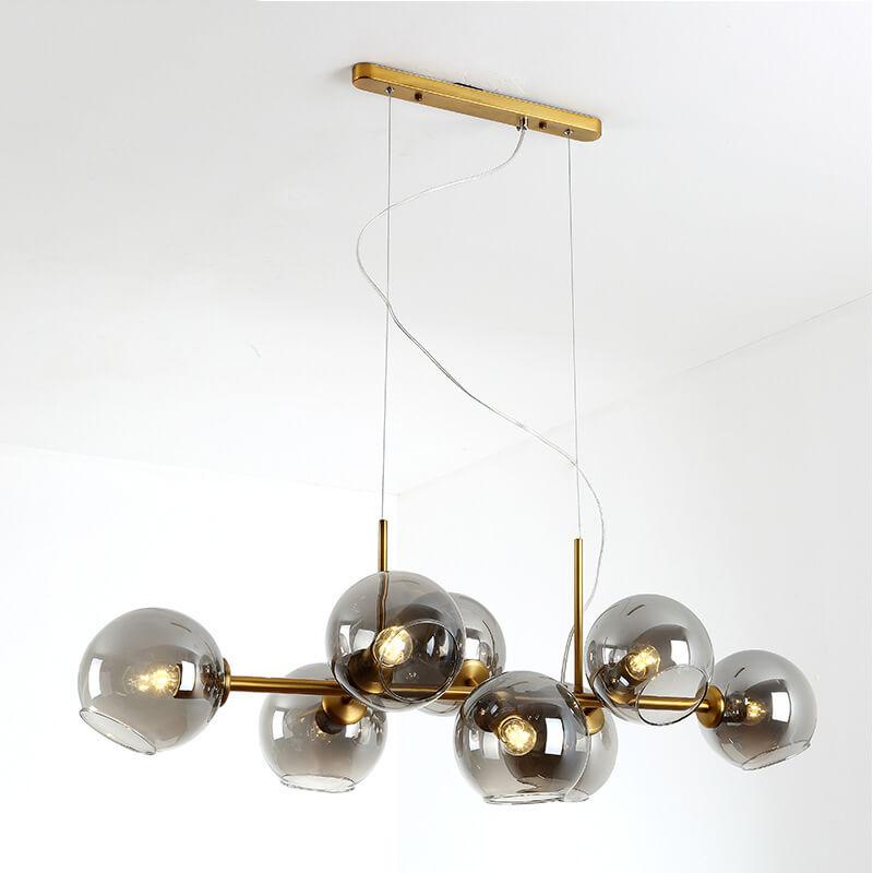 Modern Glass Magic Bean 8-light LED Chandelier BulbSquare