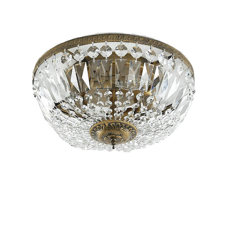 Vintage Round Crystal 4/6 Light Flush Mount Ceiling Light Lumendat