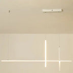 Modern Minimalist LED Linear Chandelier – Black & White, Adjustable Length Lumendat