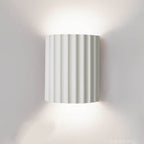 Macaron Resin Striped Half Cylinder 1-Light Wall Sconce Lamp