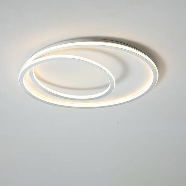 Nordic Minimalist Double Circle LED Flush Mount Ceiling Light Lumendat