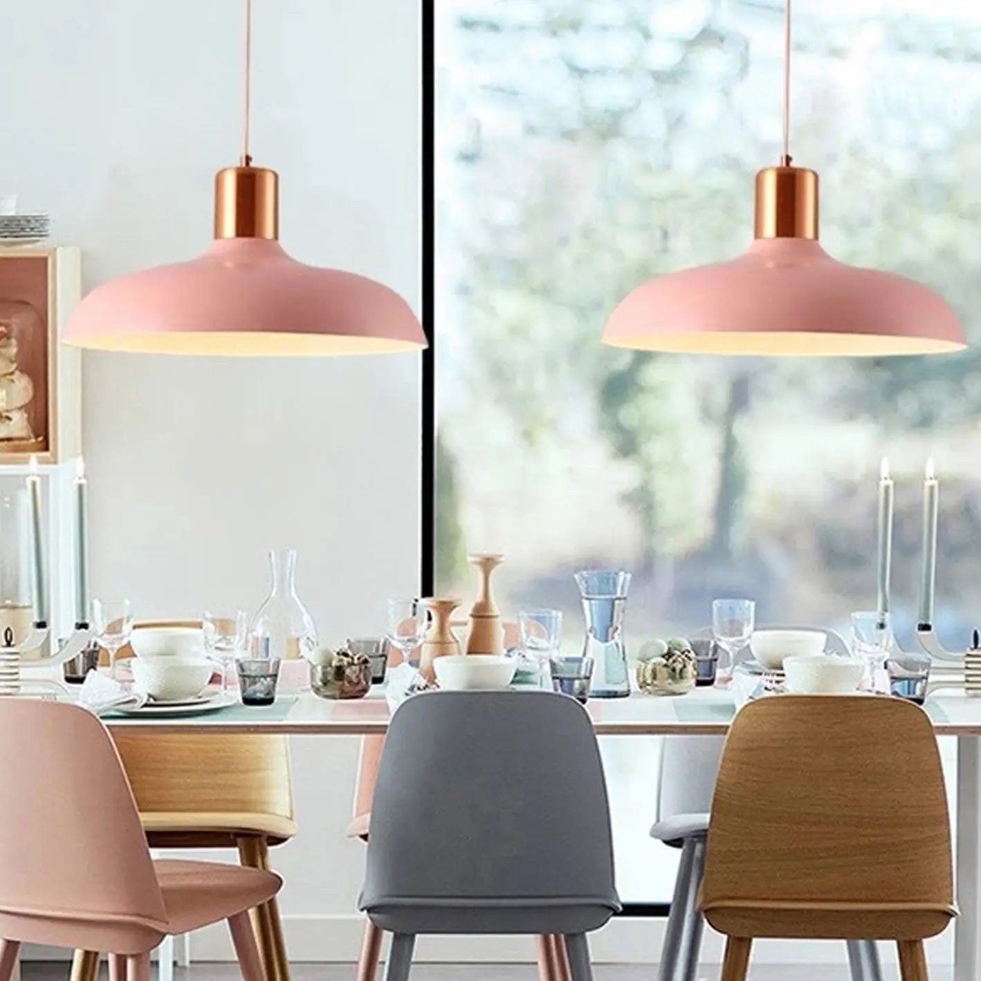 Nordic Creative Macaron Color 1-light Pendant Light BulbSquare