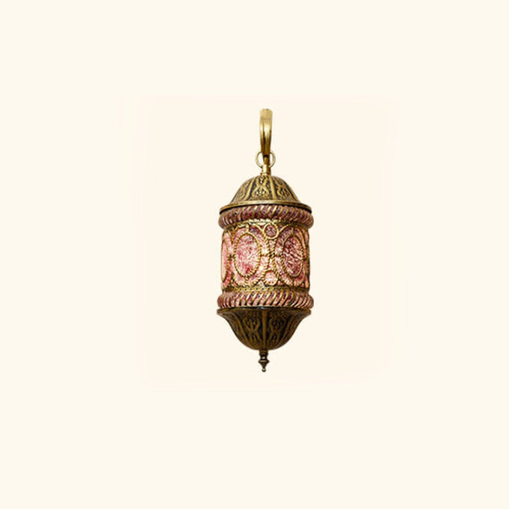 Southeast Asian Style Hollow Iron Pink 1-Light Wall Sconce Lamp Lumendat