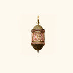 Southeast Asian Style Hollow Iron Pink 1-Light Wall Sconce Lamp Lumendat