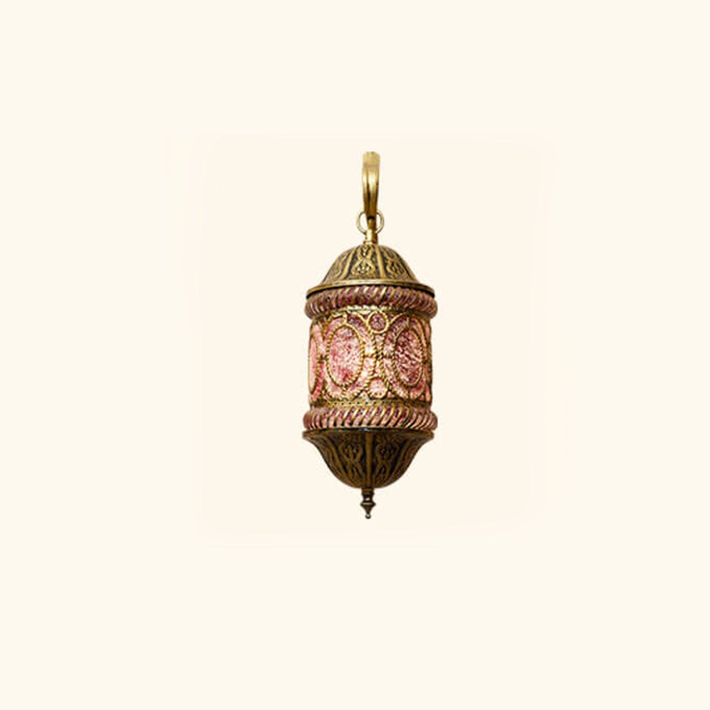 Southeast Asian Style Hollow Iron Pink 1-Light Wall Sconce Lamp Lumendat