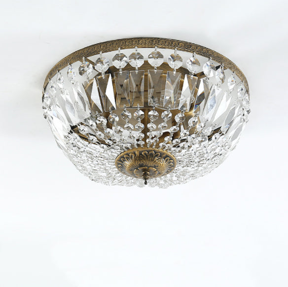 Vintage Round Crystal 4/6 Light Flush Mount Ceiling Light Lumendat