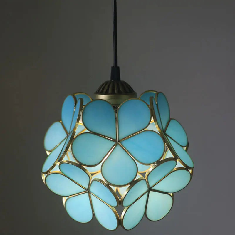 Vintage Stained Glass Petal 1-light Pendant Light Lumendat