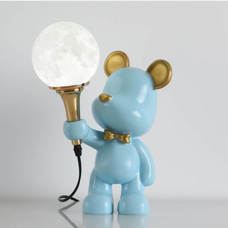 Lumendat Creative Cartoon Bear Resin 1-Light Night Light Table Lamp Lumendat