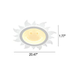 Creative Cartoon Smiley Sun LED Flush Mount Ceiling Light Lumendat
