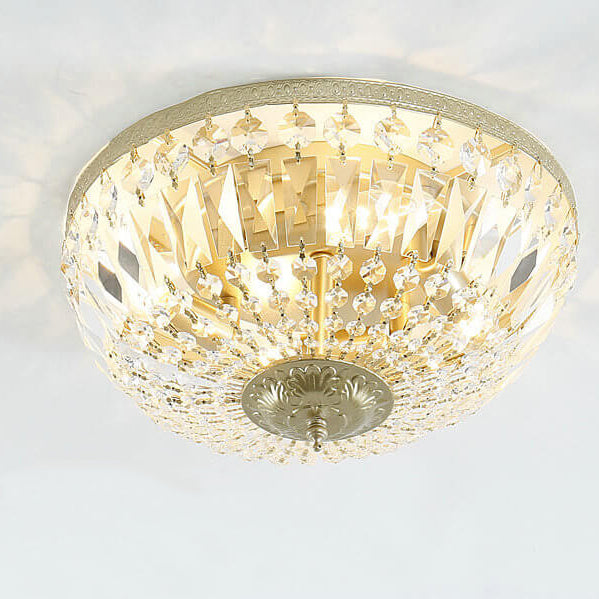 Vintage Round Crystal 4/6 Light Flush Mount Ceiling Light Lumendat