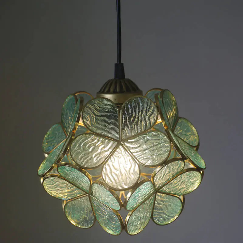 Vintage Stained Glass Petal 1-light Pendant Light Lumendat