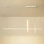 Modern Minimalist LED Linear Chandelier – Black & White, Adjustable Length Lumendat
