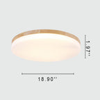 Lumendat Modern Acrylic Shade Round Log LED Flush Mount Light Lumendat