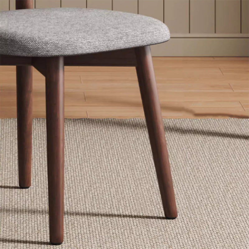 Traditional Vintage Square Rubberwood Solid Wood PU Leather Foam Sponge Armless Dining Chair For Dining Room