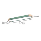 Contemporary Scandinavian Long Oval Iron Log Acrylic LED Flush Mount Ceiling Light For Bedroom Lumendat
