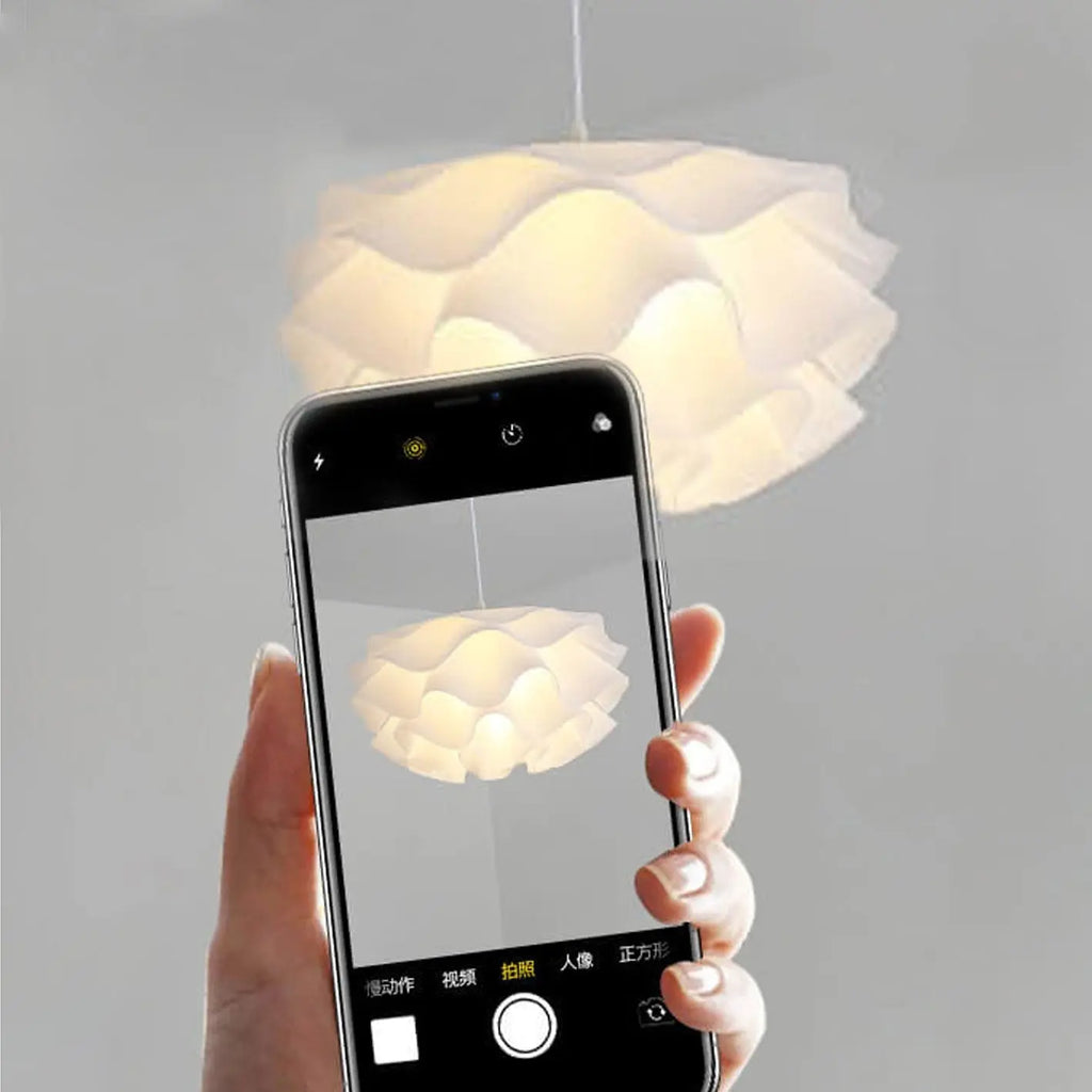 Modern Minimalist Iron Acrylic Floral Petal 1-light Pendant Light for Living Room Lumendat