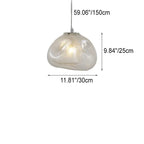 Modern Shaped Glass 1-light Cloud Suspension Pendant Light Lumendat