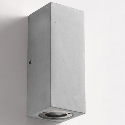 Industrial Cement Square Outdoor 1-Light Waterproof Wall Sconce Lamp Lumendat