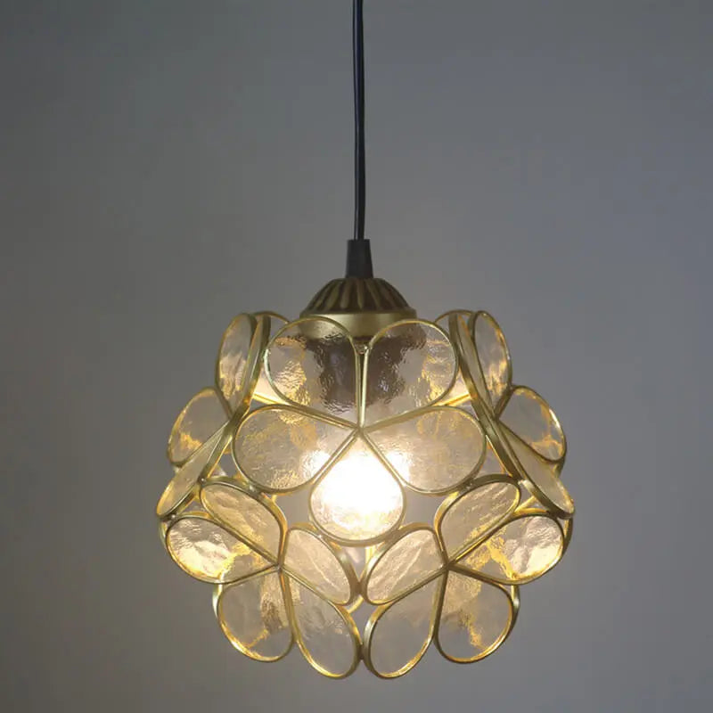 Vintage Stained Glass Petal 1-light Pendant Light Lumendat