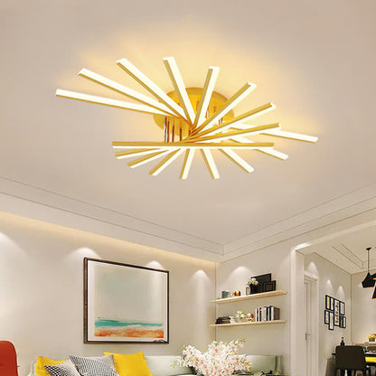 Nordic Creative Line 1-light LED Semi-flush Mount Ceiling Light