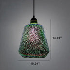 Modern Creative 3d Stained Fireworks Glass Jar 1-light Pendant Light Lumendat