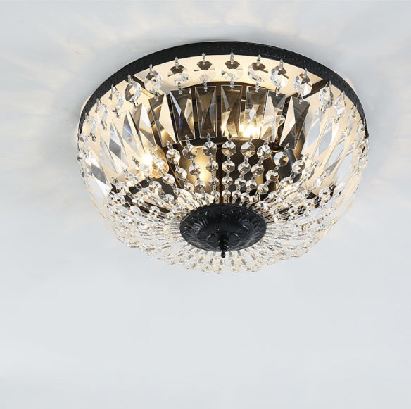 Vintage Round Crystal 4/6 Light Flush Mount Ceiling Light Lumendat