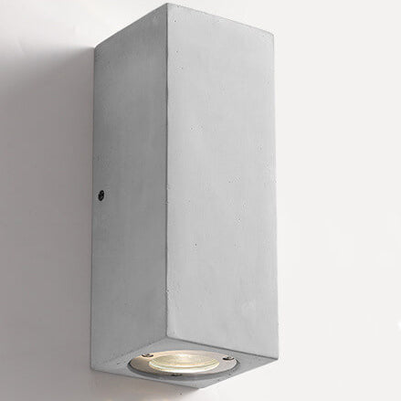 Industrial Cement Square Outdoor 1-Light Waterproof Wall Sconce Lamp Lumendat
